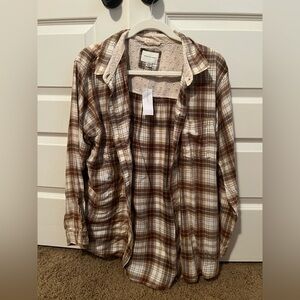 Brown american eagle flannel